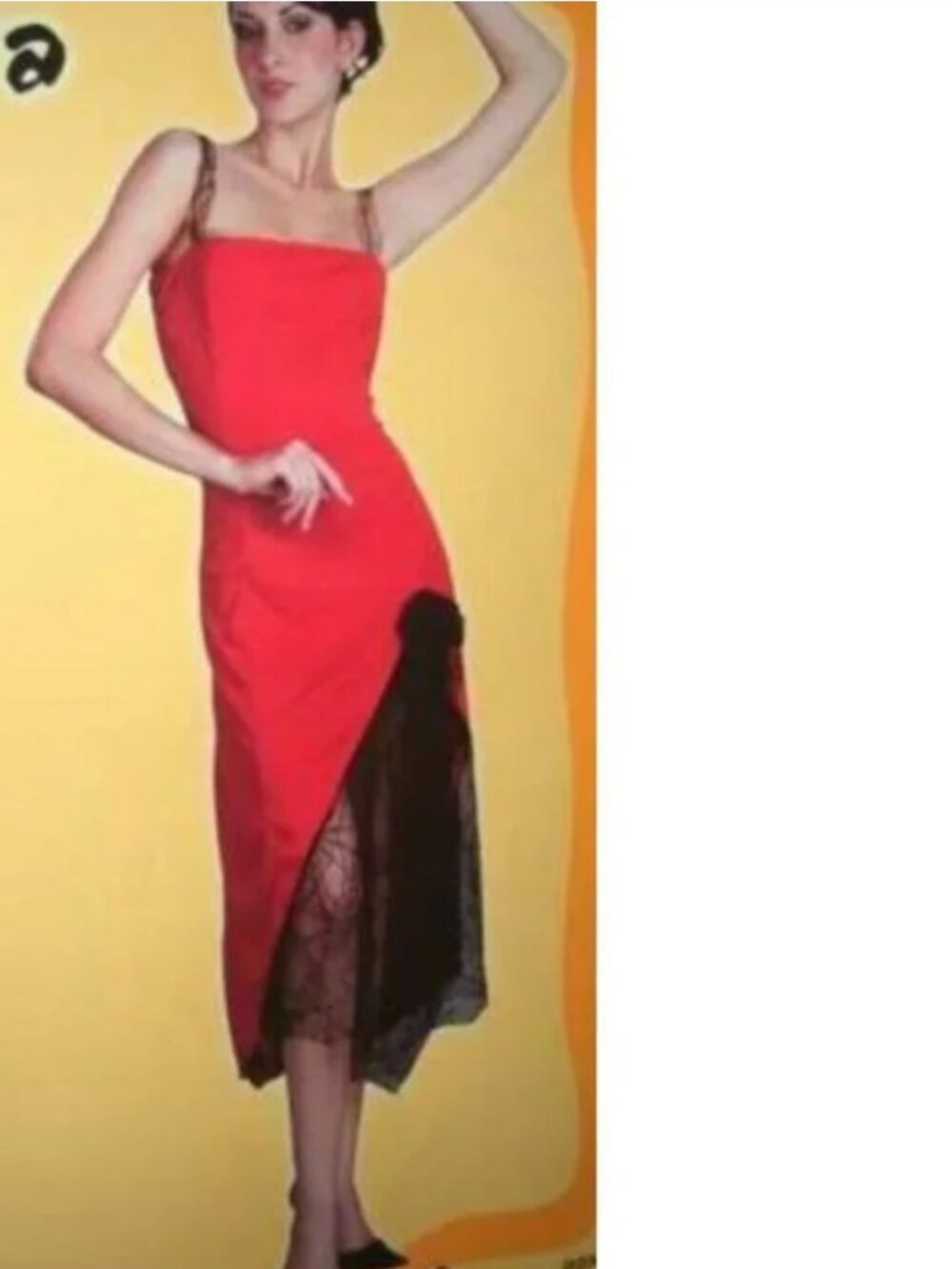 Chikita Dancer Halloween Costume 8/10 Red Black Sexy Dress 2 Pc Party Womens